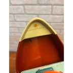 RARE Vintage 1950s Tin Litho Windup Row Rowing Boat Japan Momoya / Nikko w/ Box