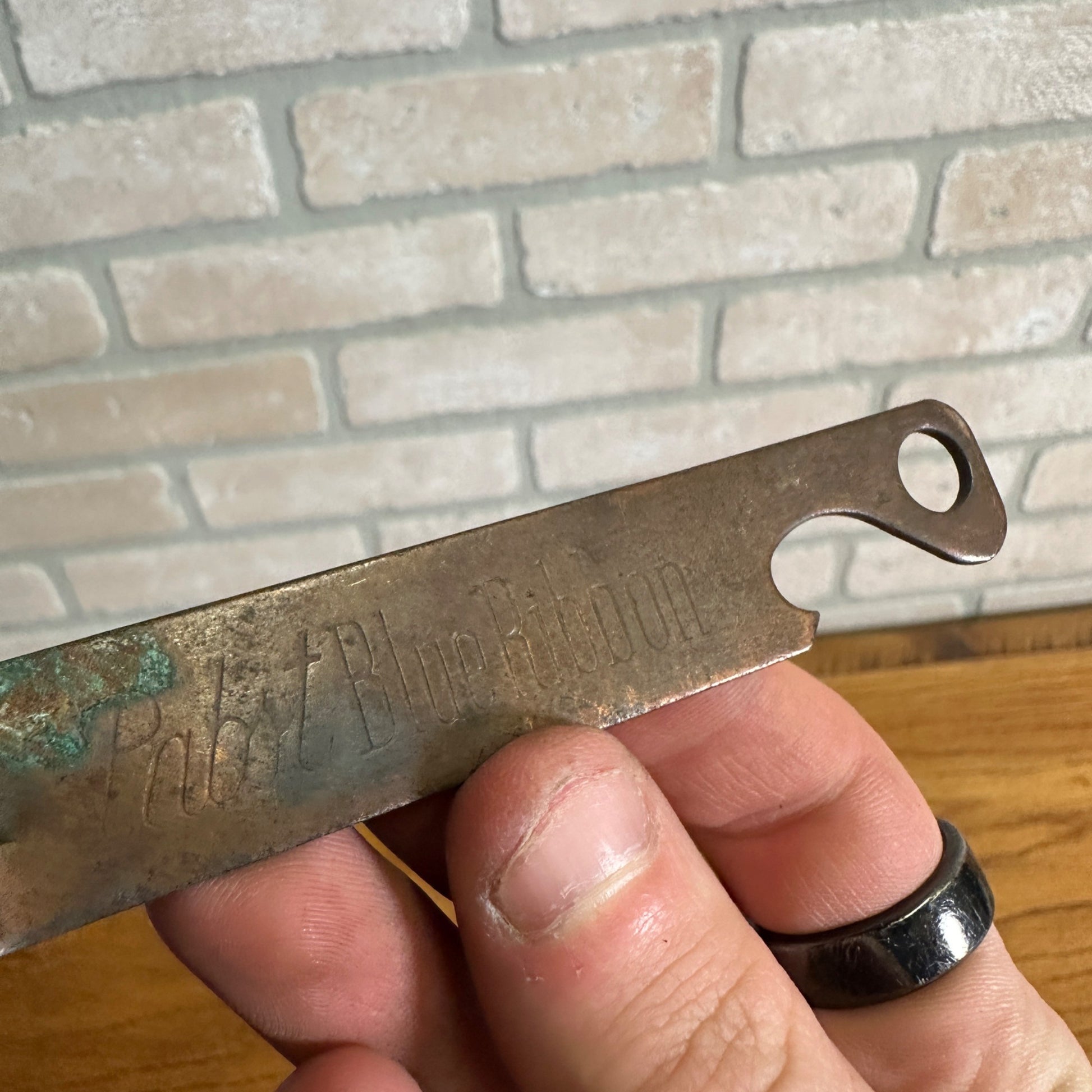 Vintage Unusual BRASS Pabst Blue Ribbon Beer Ale Can Bottle Opener