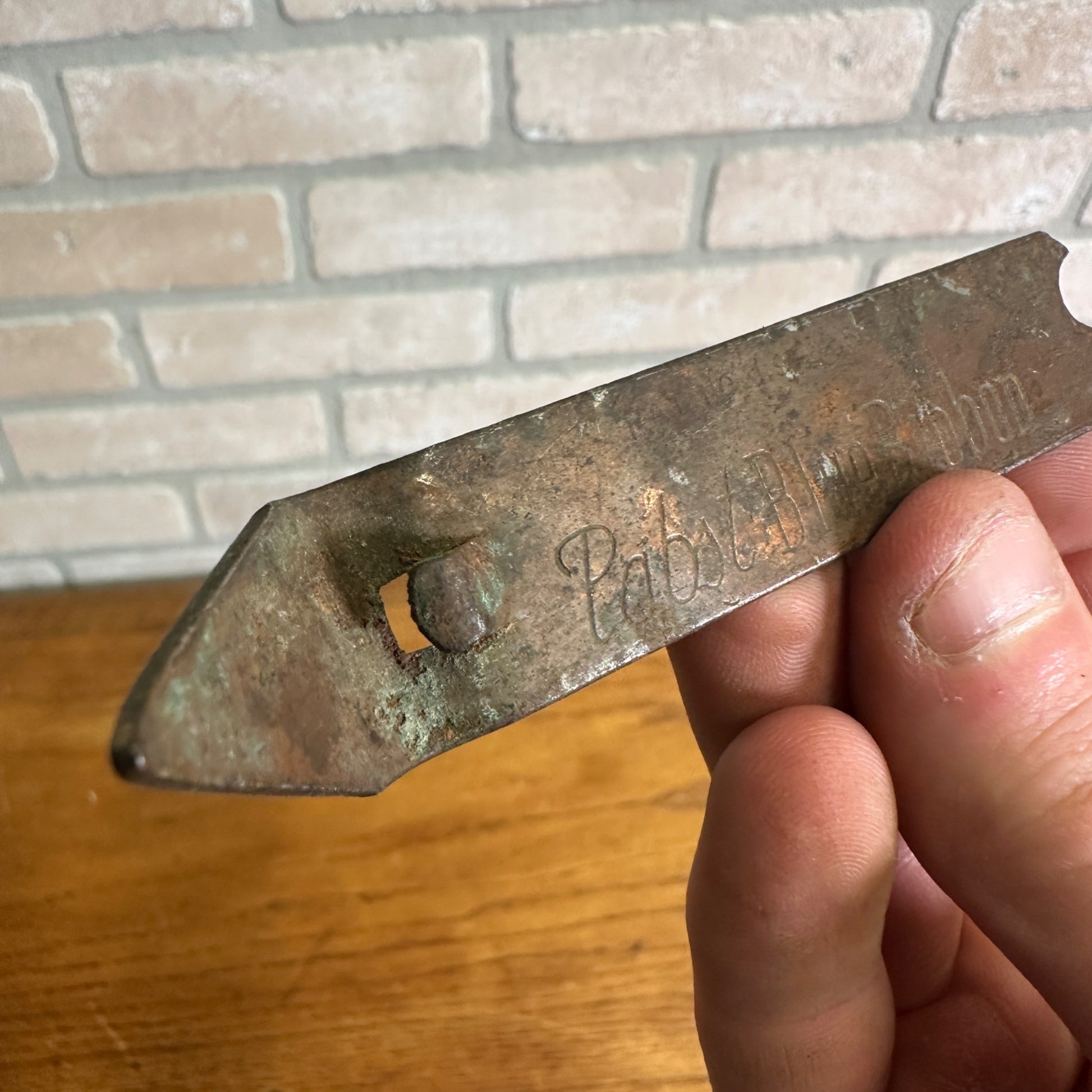 Vintage Unusual BRASS Pabst Blue Ribbon Beer Ale Can Bottle Opener