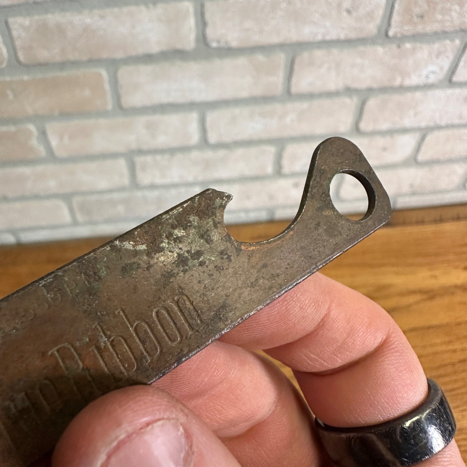 Vintage Unusual BRASS Pabst Blue Ribbon Beer Ale Can Bottle Opener
