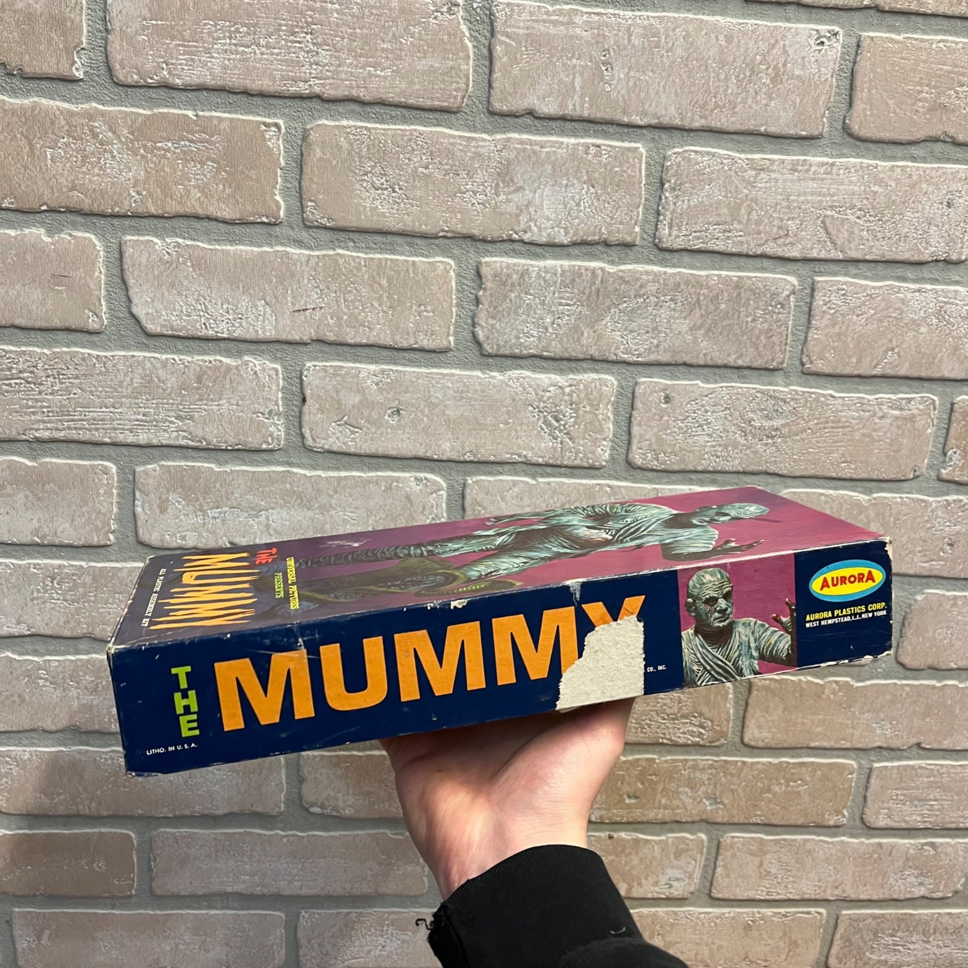 Vintage 1963 Aurora The Mummy Model Monster BOX ONLY 427-98 Universal Pictures