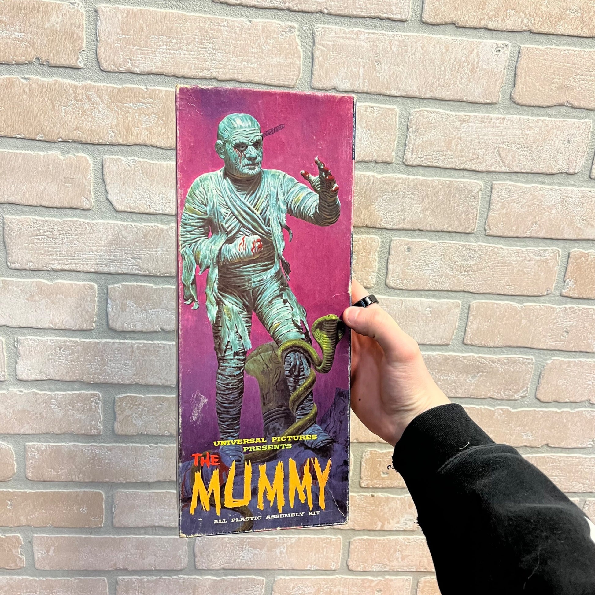 Vintage 1963 Aurora The Mummy Model Monster BOX ONLY 427-98 Universal Pictures