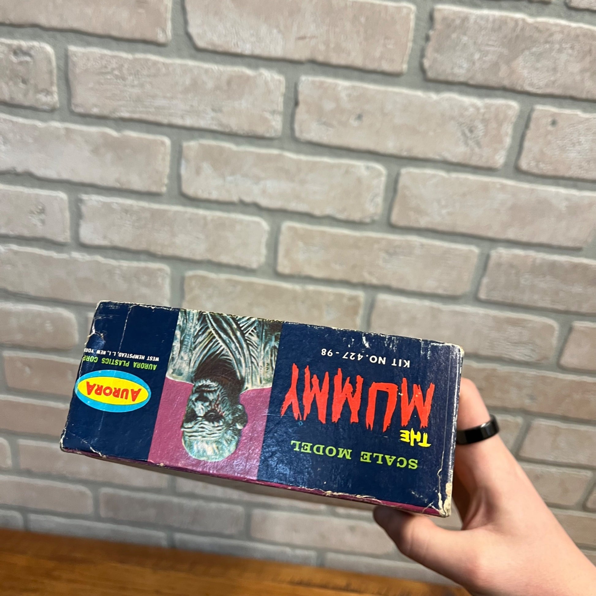 Vintage 1963 Aurora The Mummy Model Monster BOX ONLY 427-98 Universal Pictures
