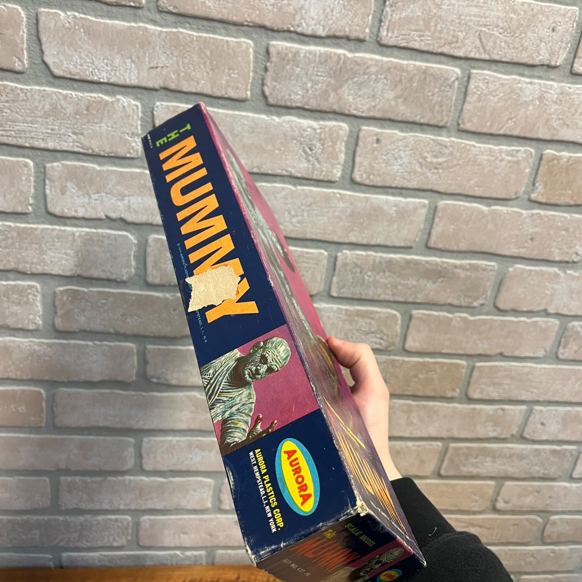 Vintage 1963 Aurora The Mummy Model Monster BOX ONLY 427-98 Universal Pictures
