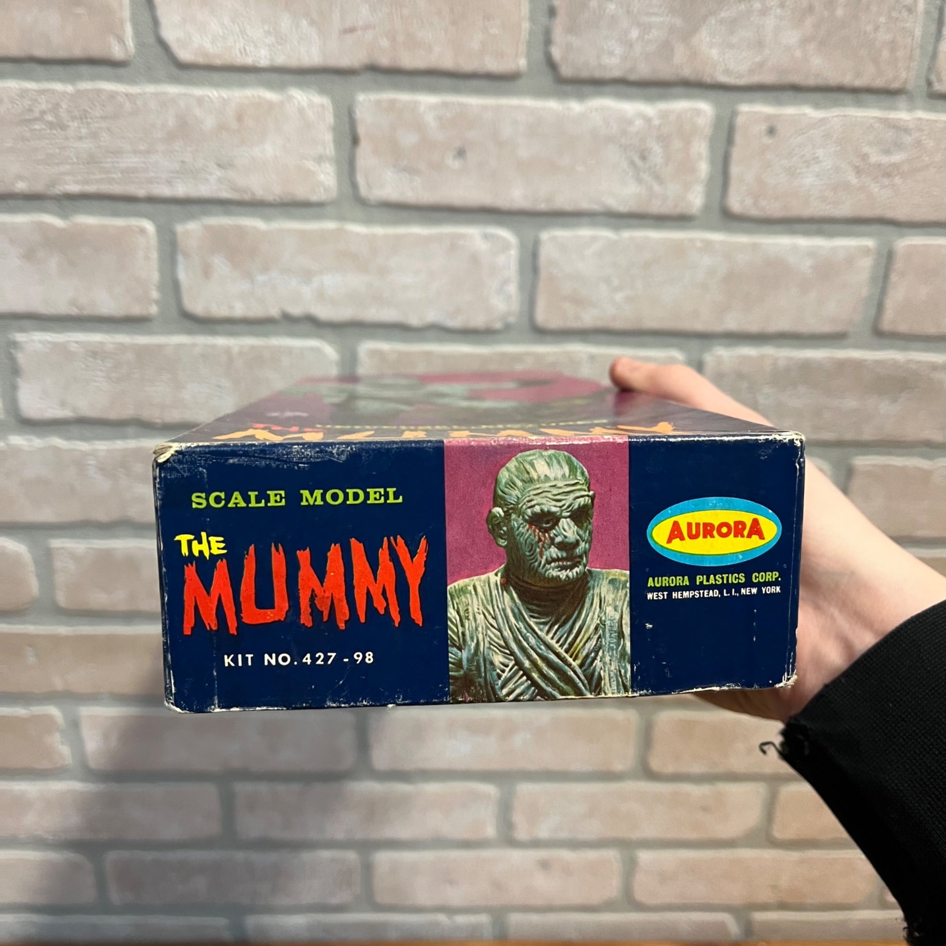 Vintage 1963 Aurora The Mummy Model Monster BOX ONLY 427-98 Universal Pictures