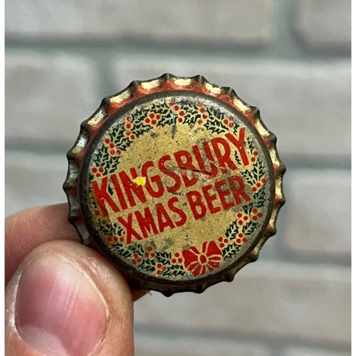 Kingsbury Xmas Brew Unused Cork Beer Bottle Cap ~ Sheboygan Wisconsin Crown