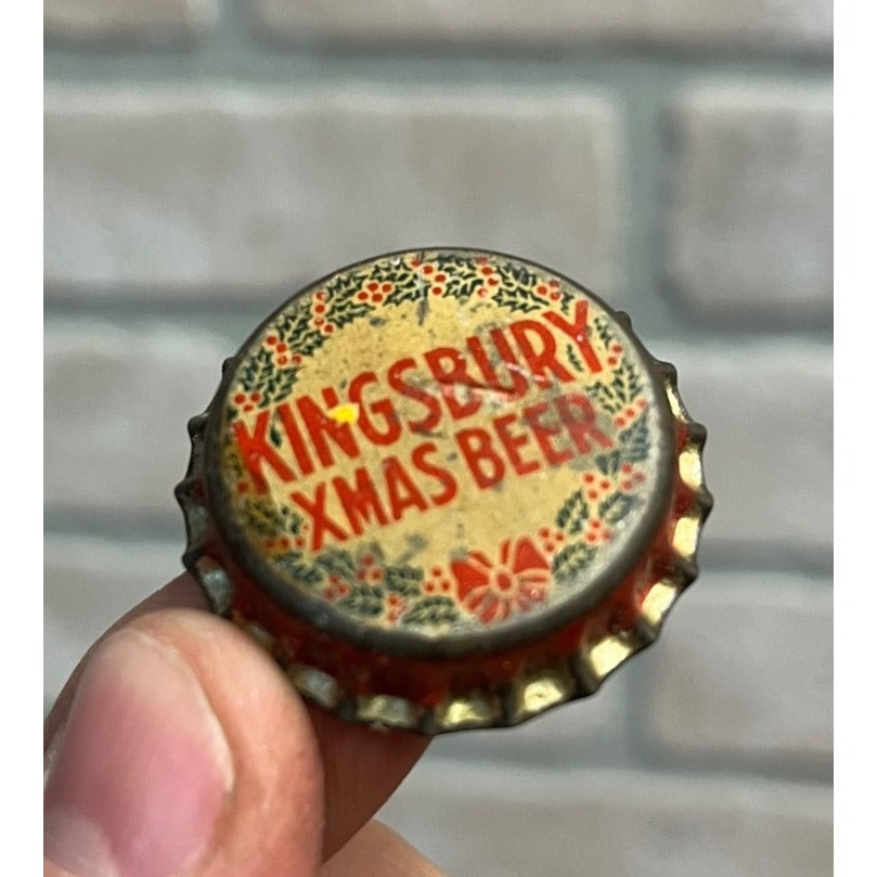 Kingsbury Xmas Brew Unused Cork Beer Bottle Cap ~ Sheboygan Wisconsin Crown