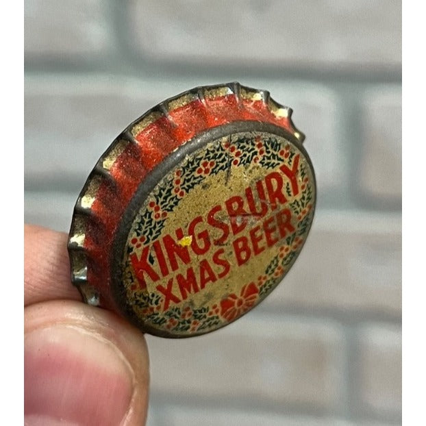Kingsbury Xmas Brew Unused Cork Beer Bottle Cap ~ Sheboygan Wisconsin Crown