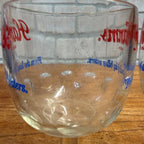 Vintage Pair Hamm’s Beer Goblet Thumbprint Heavy Stemmed Schooner Glass 6" Barware