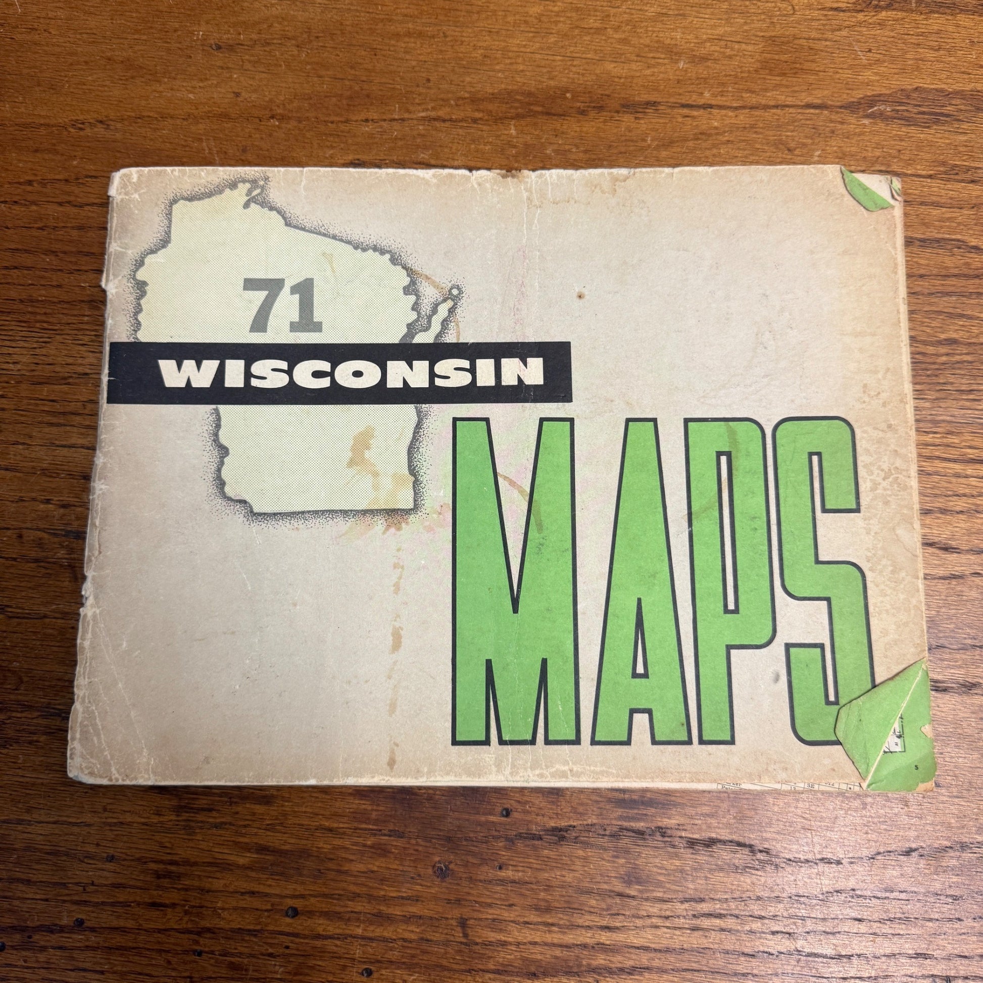 Vintage 71 Wisconsin Counties Map And State Park Info Clarkson Book Atlas