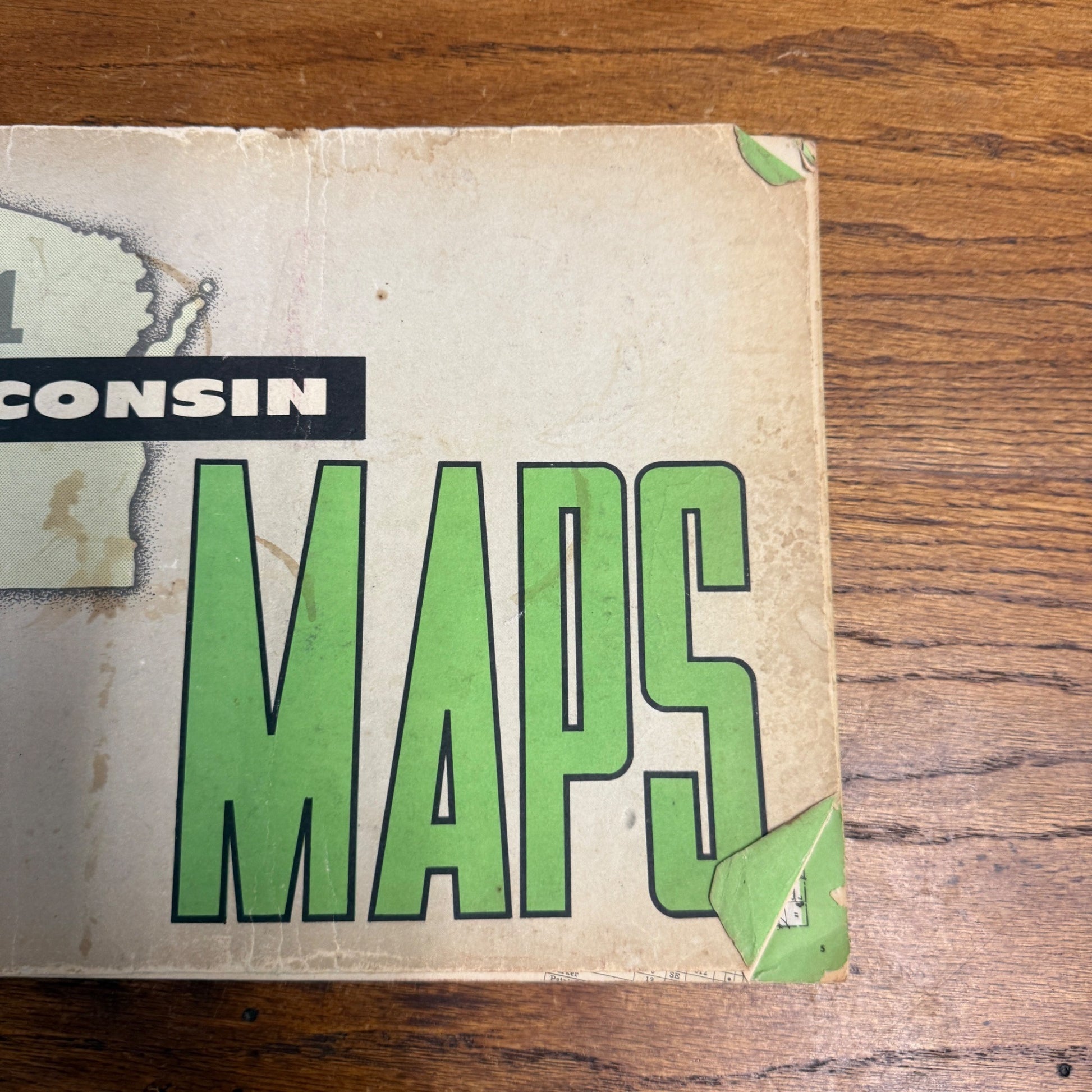 Vintage 71 Wisconsin Counties Map And State Park Info Clarkson Book Atlas