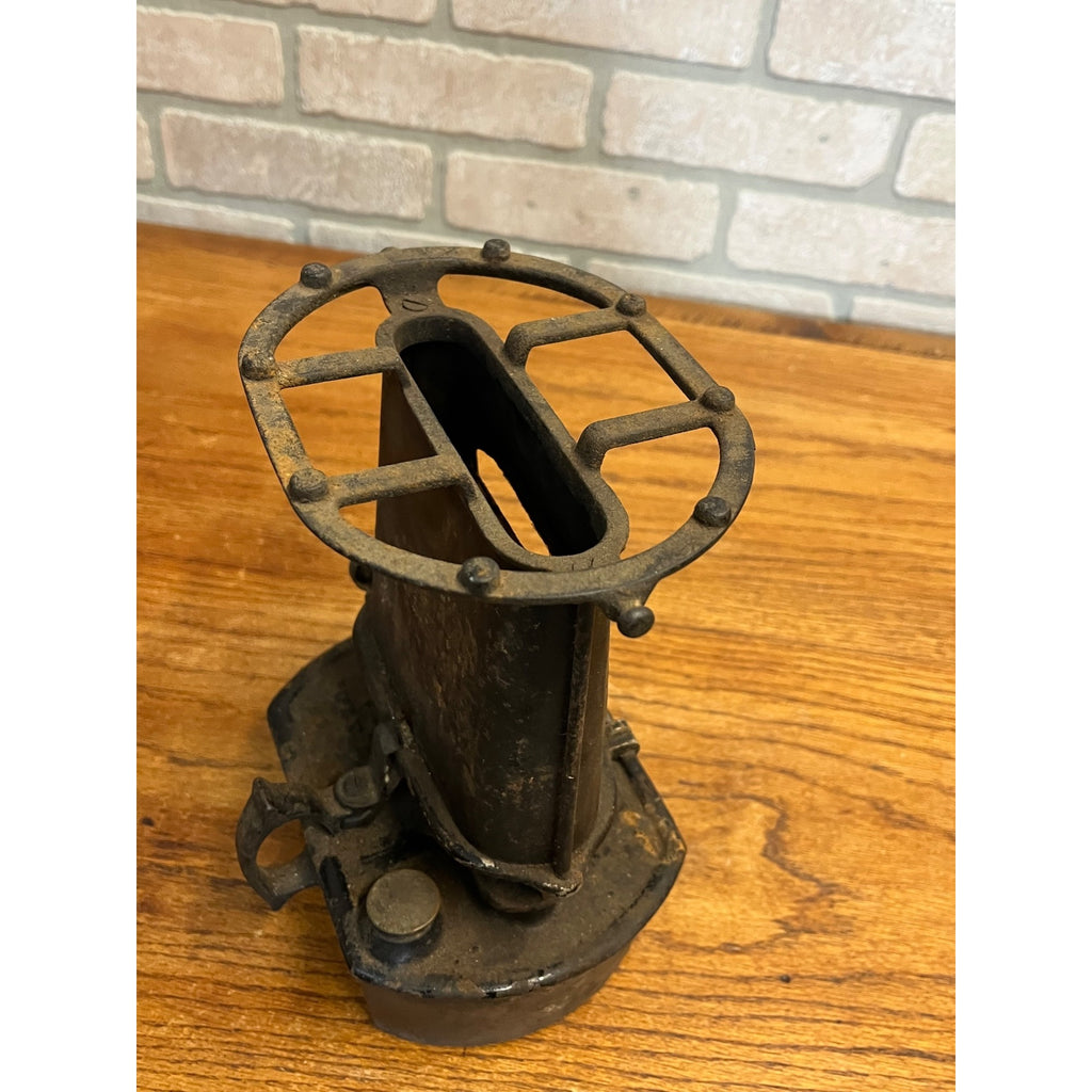 Antique Iron Clad Lamp Stove Sad Iron Heater Patent 1885 Vintage