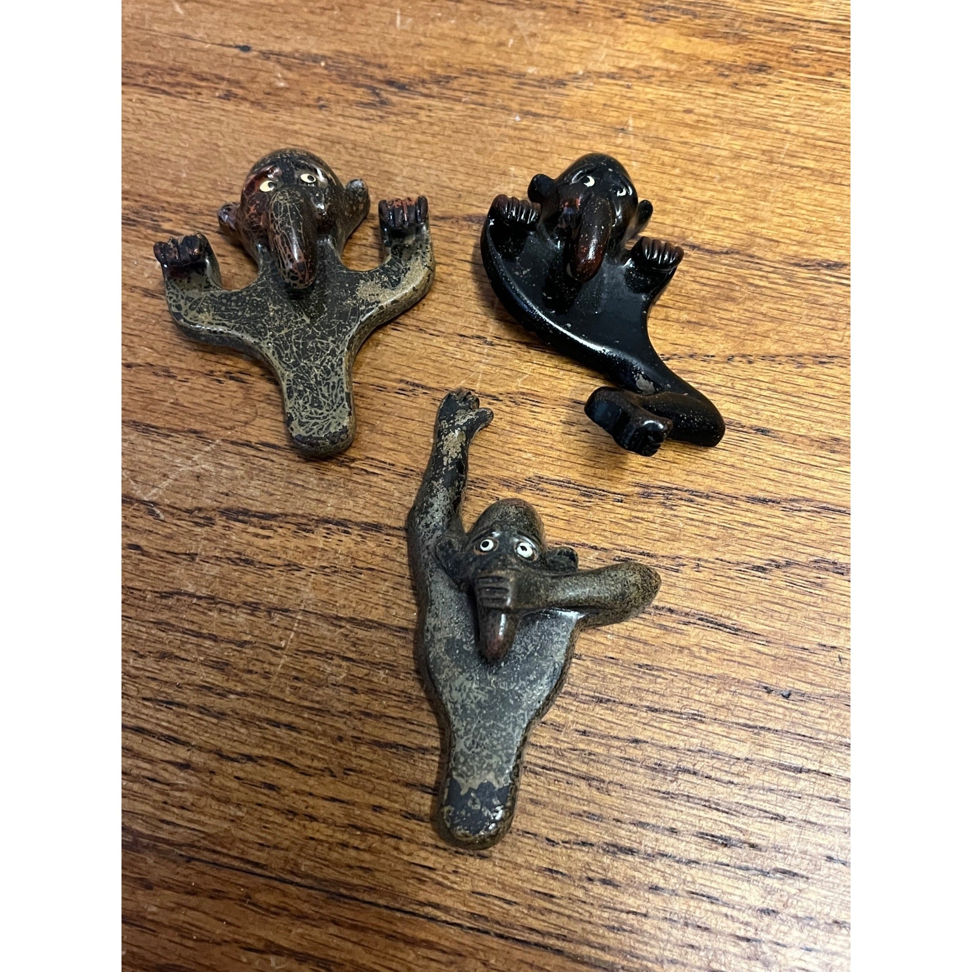 Original WWII "Kilroy Was Here" Bakelite Pocket Peekies - Neller - Lot (3) WW2