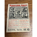 Vintage c1910 Ringling Bros Circus Manitowoc Wis Wisconsin Program Poster Bill