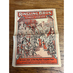 Vintage c1910 Ringling Bros Circus Manitowoc Wis Wisconsin Program Poster Bill