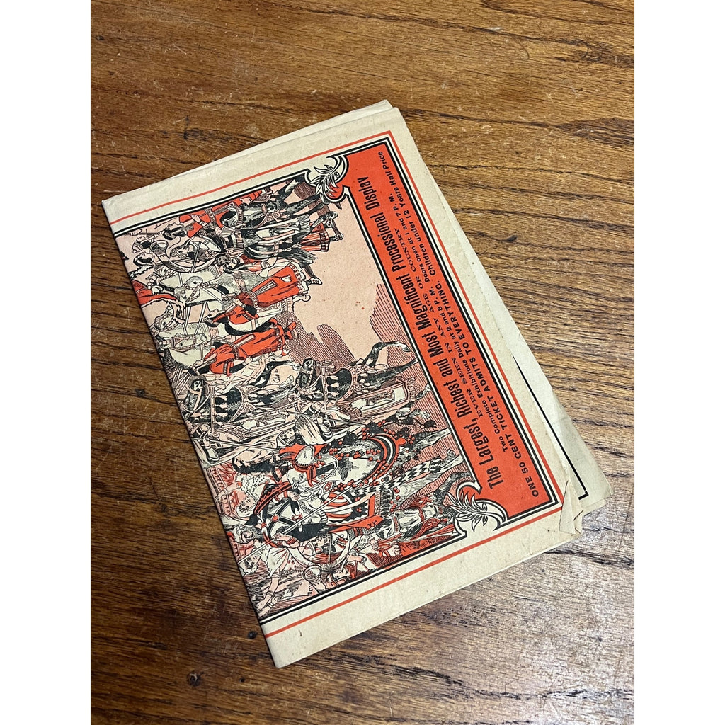 Vintage c1910 Ringling Bros Circus Manitowoc Wis Wisconsin Program Poster Bill