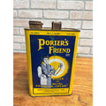 Antique Porters Friend Silver Metal Polish Cream Cleveland Oh 1 Gal Vintage