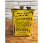 Antique Porters Friend Silver Metal Polish Cream Cleveland Oh 1 Gal Vintage