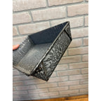 Antique Primitive Gray Enamel Graniteware Bread Pan/ Baking Dish/ Farmhouse Decor