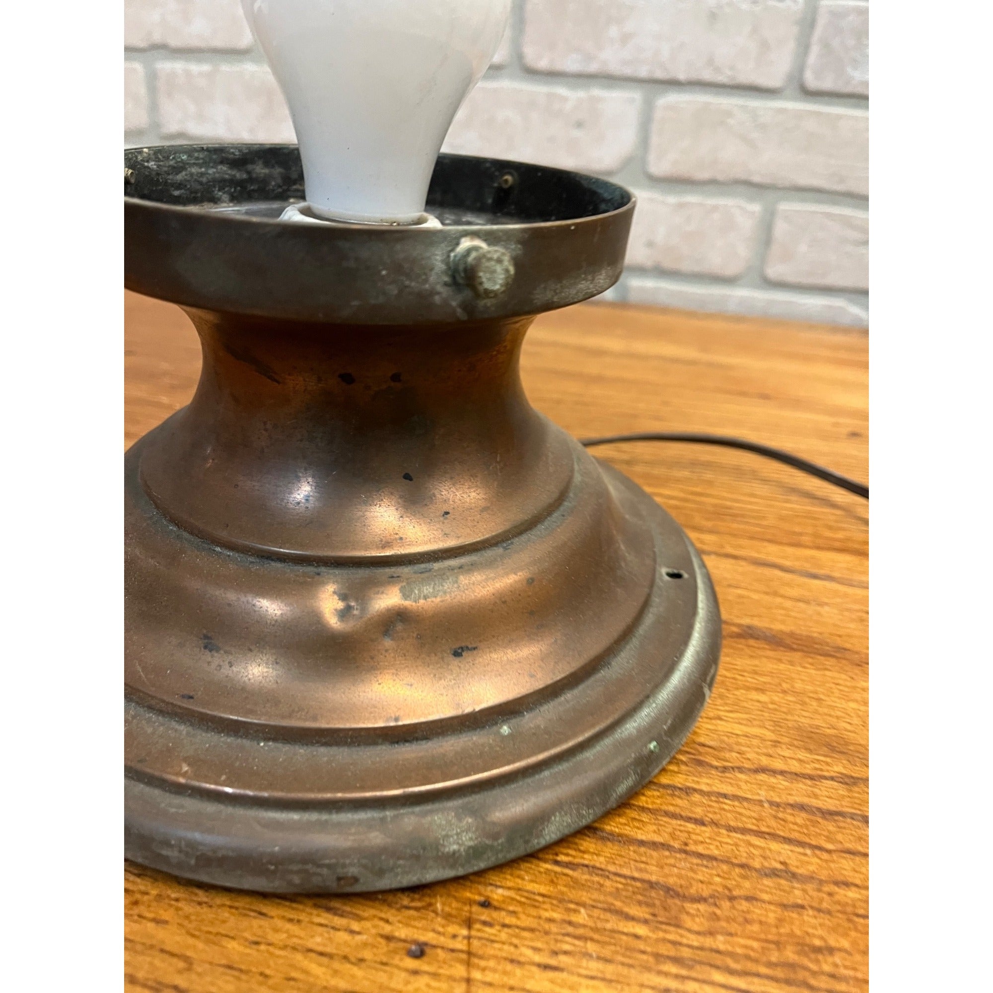 Vintage Store Display Countertop Lamp Base General Store Barber Shop Globe Fitter