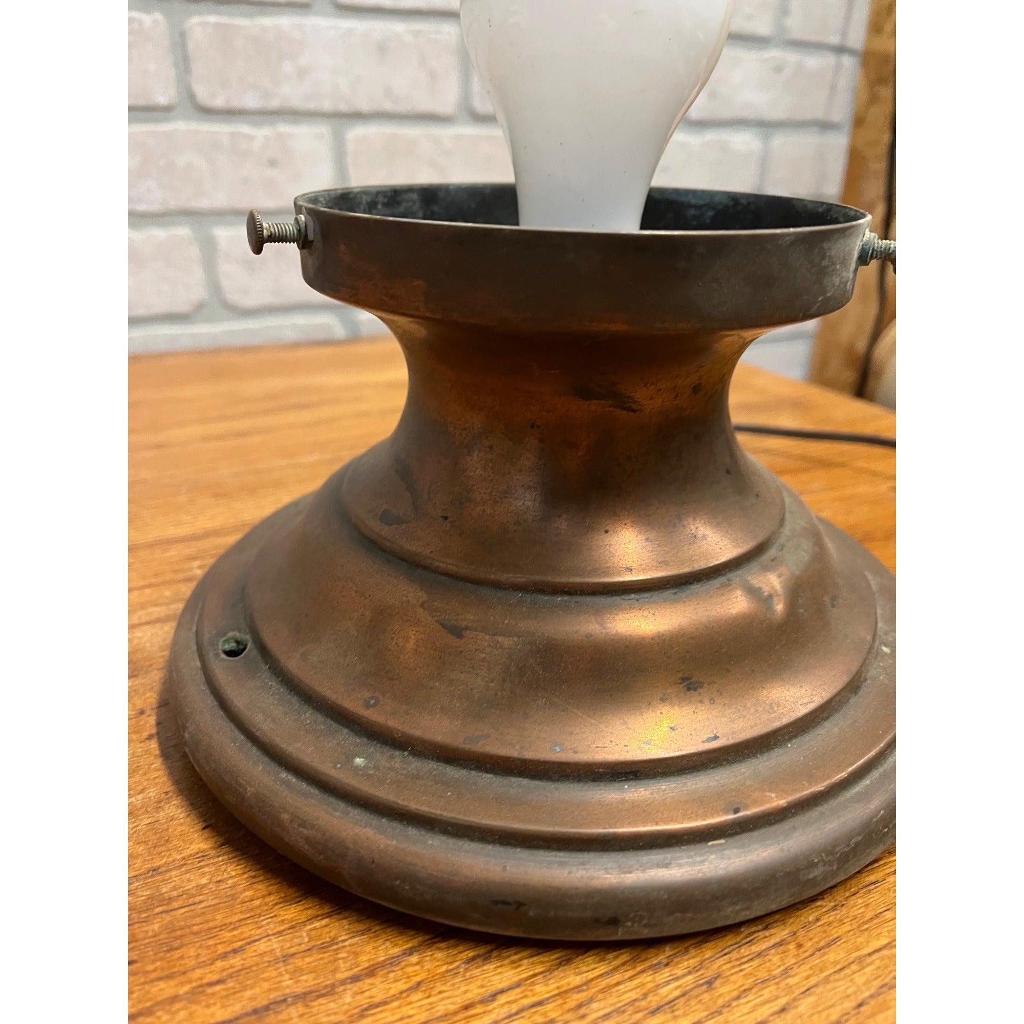 Vintage Store Display Countertop Lamp Base General Store Barber Shop Globe Fitter