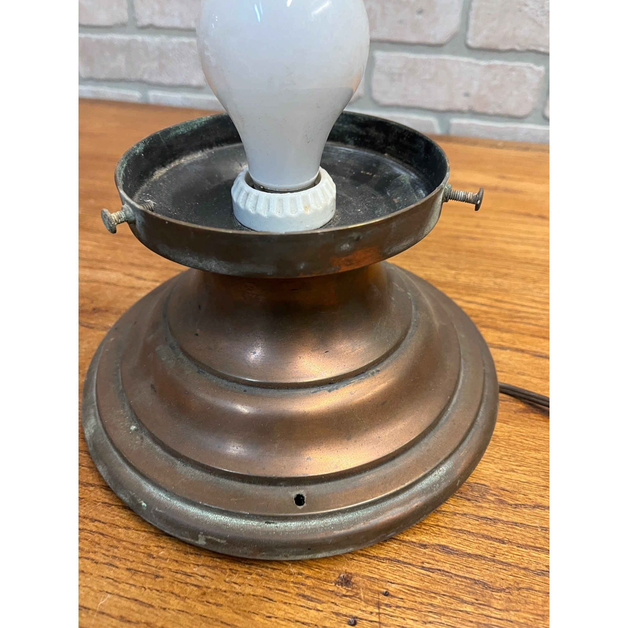 Vintage Store Display Countertop Lamp Base General Store Barber Shop Globe Fitter