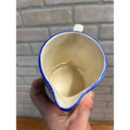 Vintage 1930s Czech Baby Child Pottery Milk Pitcher Creamer + Bowl