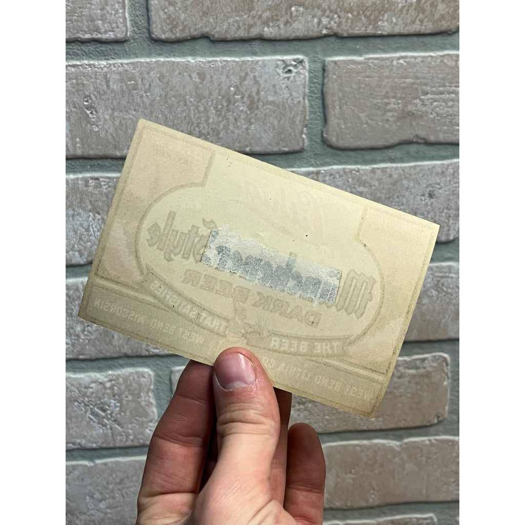 1940s West Bend Lithia Munchener Style Beer Bottle Label IRTP Wis Wisconsin WI