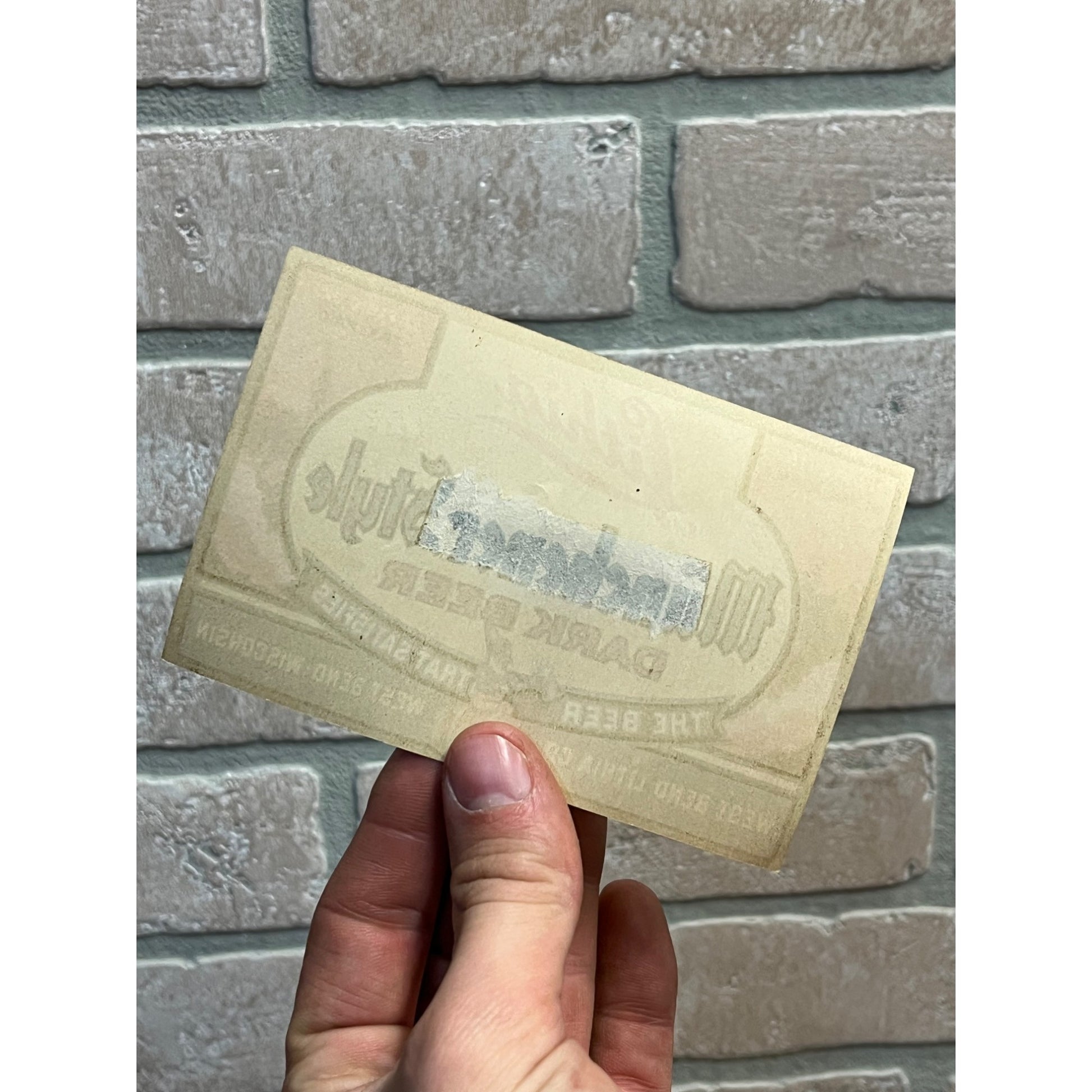 1940s West Bend Lithia Munchener Style Beer Bottle Label IRTP Wis Wisconsin WI