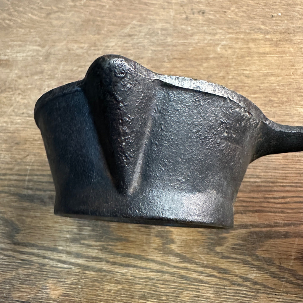 Antique 1800s Blackmsith Lead Dipper Smelting Cast Iron Ladle Double Spout