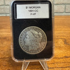 1891-CC Morgan Silver Dollar Coin Fine Very Fine Condition Circulated
