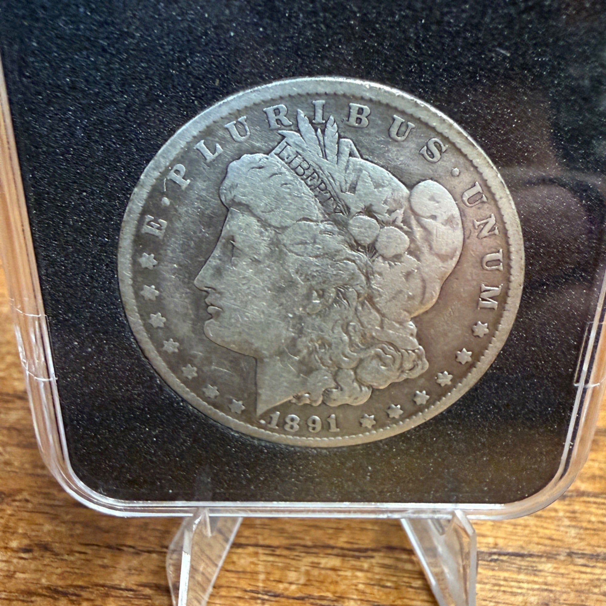 1891-CC Morgan Silver Dollar Coin Fine Very Fine Condition Circulated