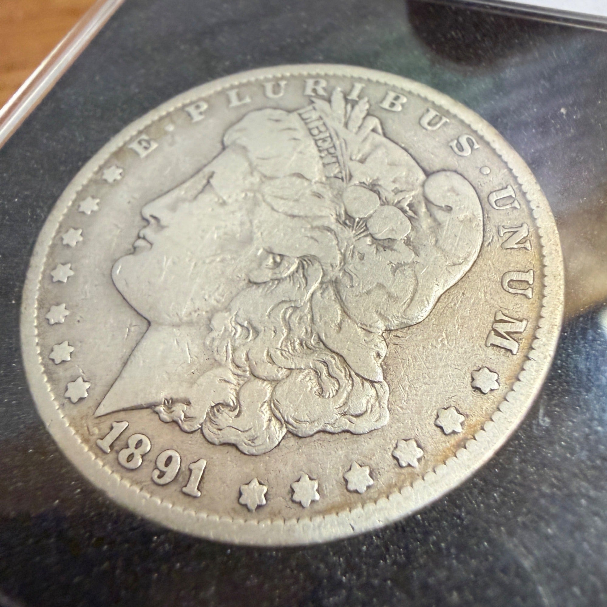 1891-CC Morgan Silver Dollar Coin Fine Very Fine Condition Circulated