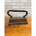 Antique 18 lb Cast Iron Sad Iron Flat Iron w/Twisted Handle Primitive Decor #30