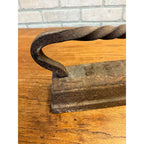Antique 18 lb Cast Iron Sad Iron Flat Iron w/Twisted Handle Primitive Decor #30