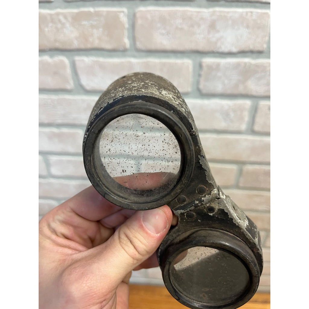 Vintage Metal Safety Goggles Glasses - Metal Frame Glass Lenses Steampunk