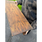Antique 19th c. Victorian Eastlake Oak Wooden Clock Mantel Shelf Double Tier