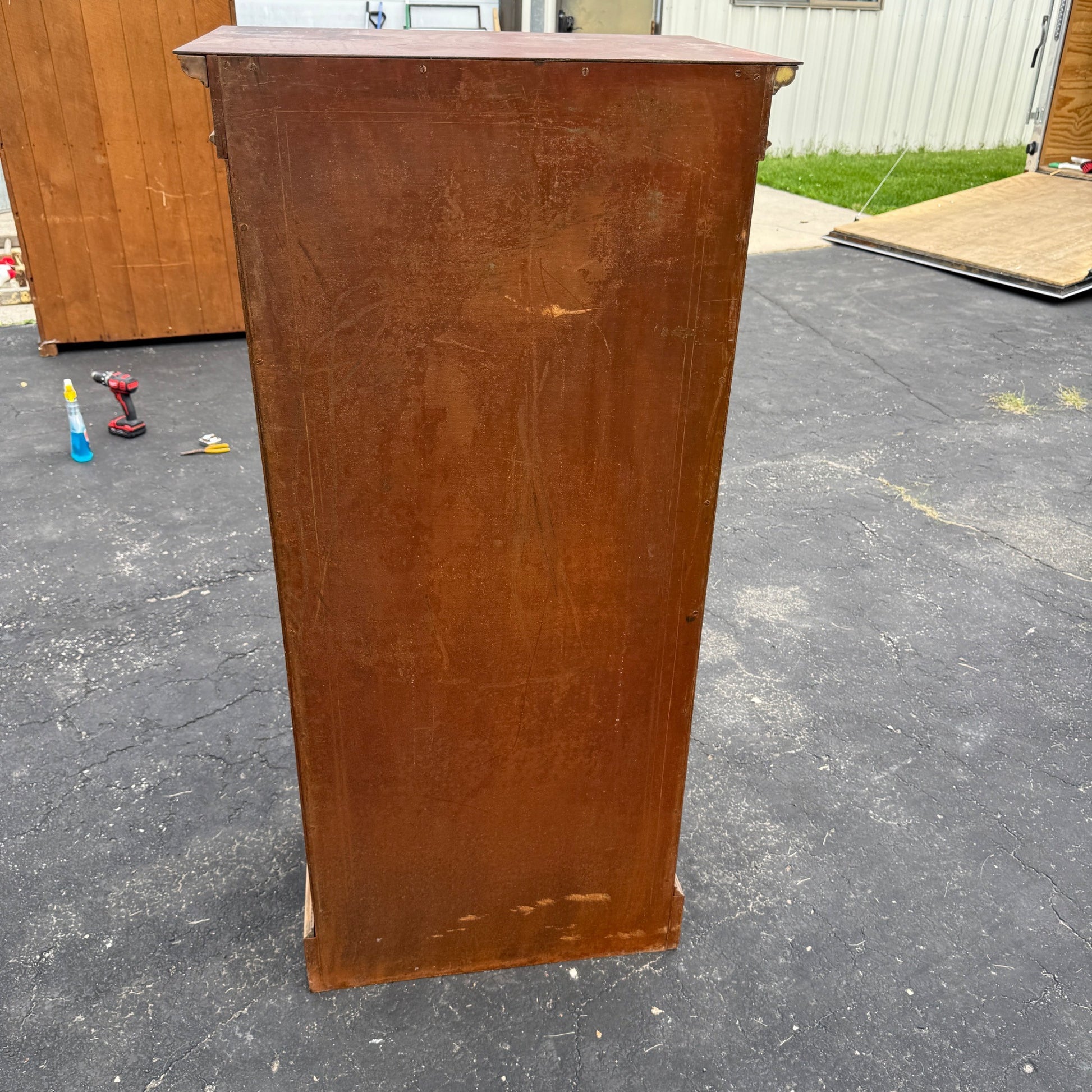 Antique 1890s Courthouse Document File Cabinet Industrial Metal Ornate
