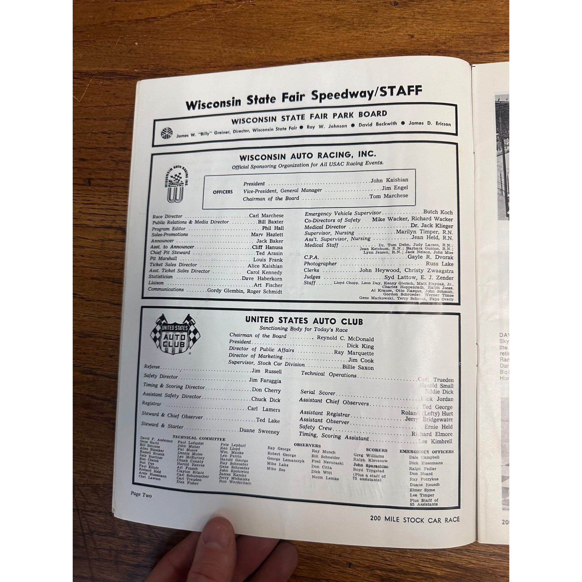 1977 Fair Stock 200 National Championship Race Souvenir Program Milwaukee Wisconsin
