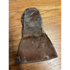 Antique Horsehide Sleigh Driving Mittens Hair On Hide Buggy Cutter Gloves c1900