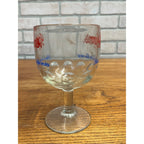 Vintage Hamm’s Beer Goblet Thumbprint Heavy Stemmed Schooner Glass 6" Barware