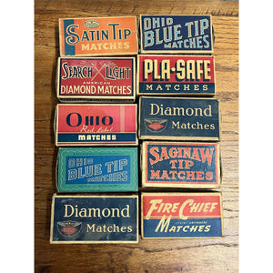 Vintage 1930s-50s Huge Lot Empty Matches Boxes Ohio, Saginaw, Diamond