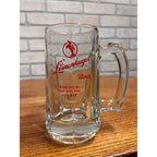 Vintage Leinenkugel Beer Heavy Glass Stein Mug Indian Maiden Logo Chippewa Falls, WI