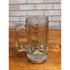 Vintage Leinenkugel Beer Heavy Glass Stein Mug Indian Maiden Logo Chippewa Falls, WI
