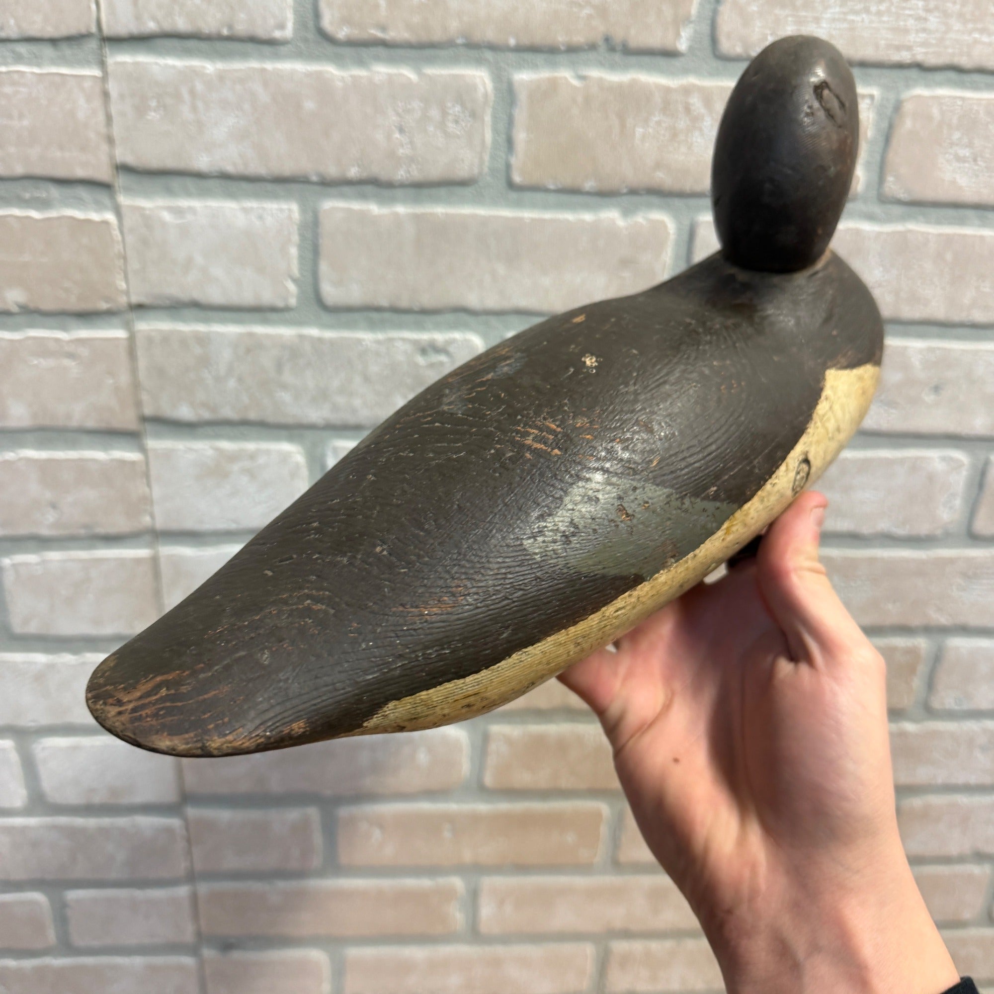 Vintage Mason Eye Canvasback Painted  Eye Hen Duck Decoy Wooden