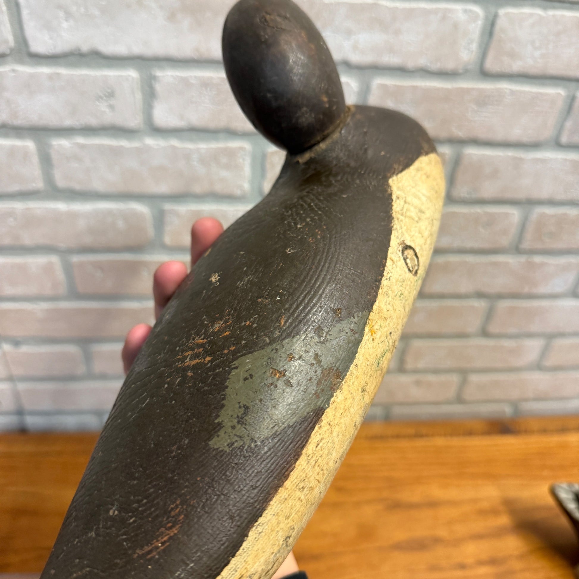 Vintage Mason Eye Canvasback Painted  Eye Hen Duck Decoy Wooden