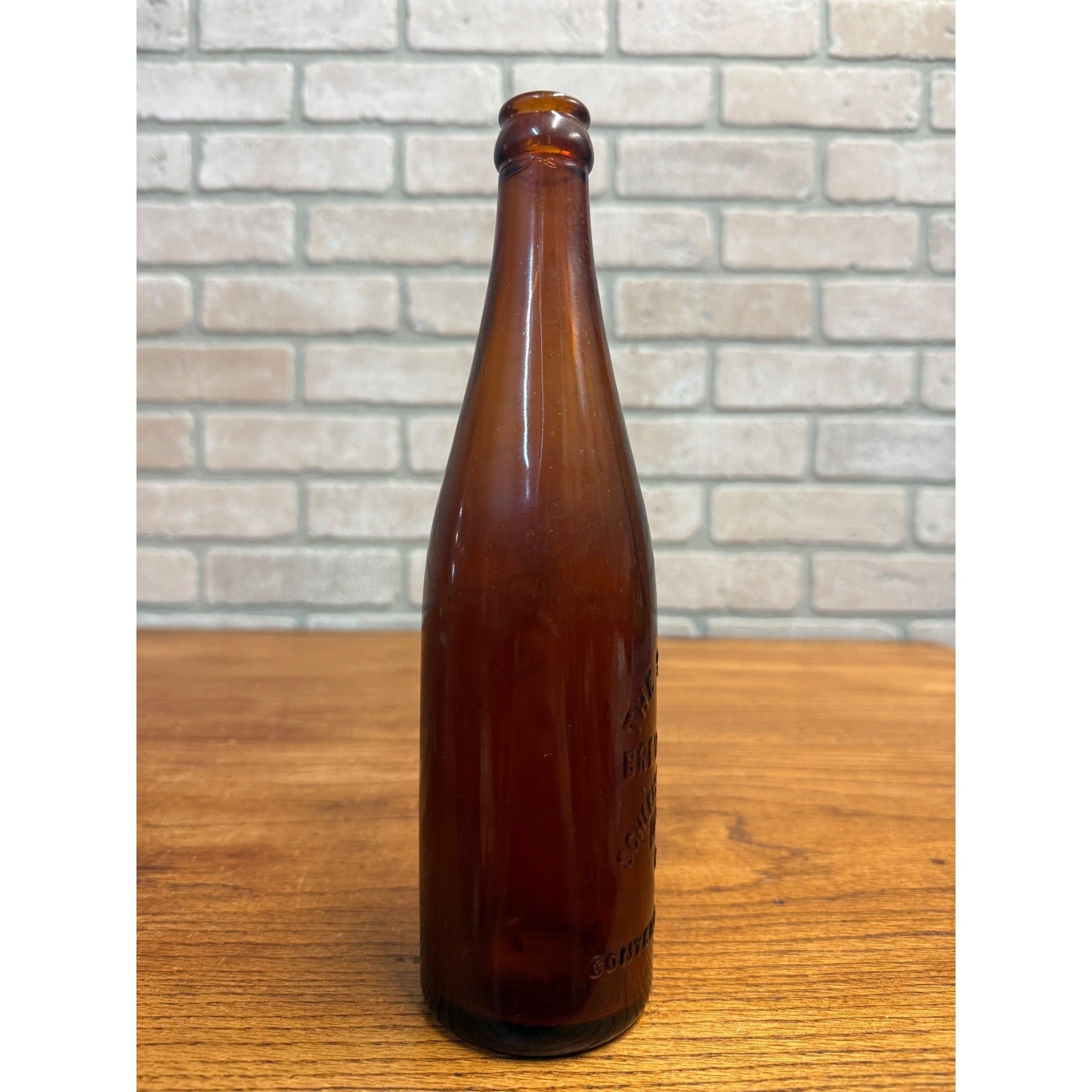 Vintage Storck Beer Slinger Embossed Amber Bottle Wisconsin Wis