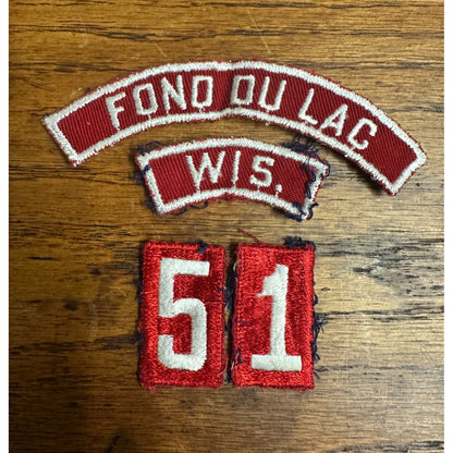 Fond du Lac Wisconsin WI Fire Department Firefighter or First Responder Patches