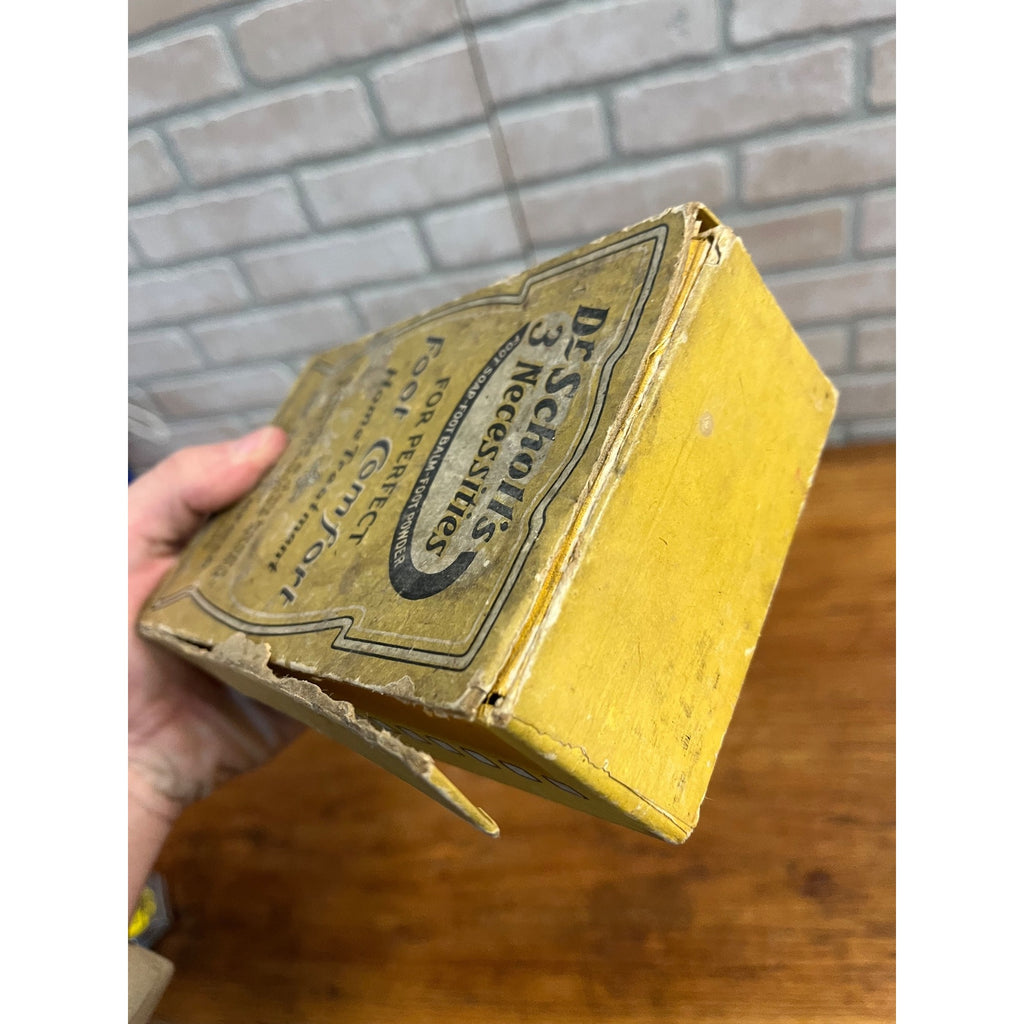Vintage 1920s Dr. Scholls Counter Display with 3 Necessities Foot Care Kit EARLY