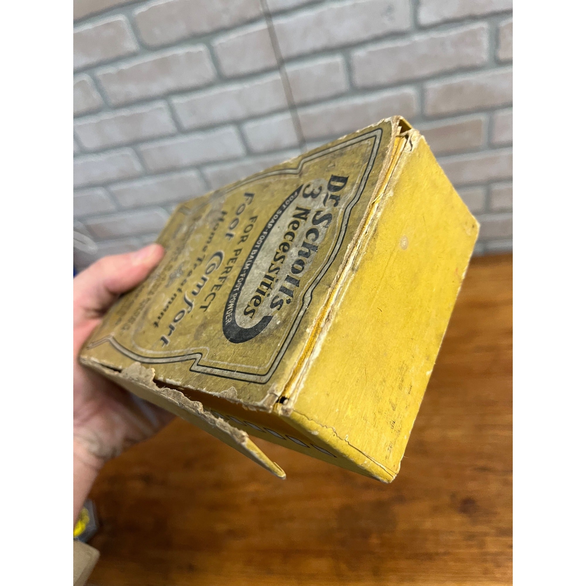 Vintage 1920s Dr. Scholls Counter Display with 3 Necessities Foot Care Kit EARLY